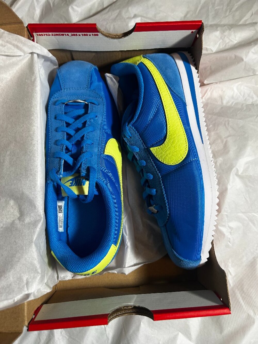 Nike Cortez Youth Blue Volt Running Shoes Size 5Y women 7 IB7748-406